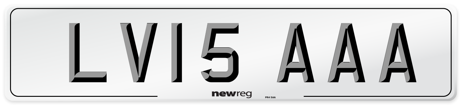 LV15 AAA Number Plate from New Reg